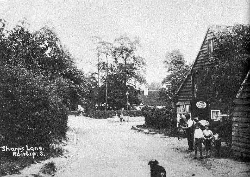 Sharps Lane Ruislip Old Postcard