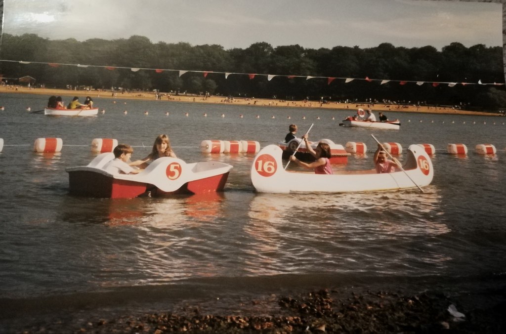 Children Boating On Ruislip Lido
