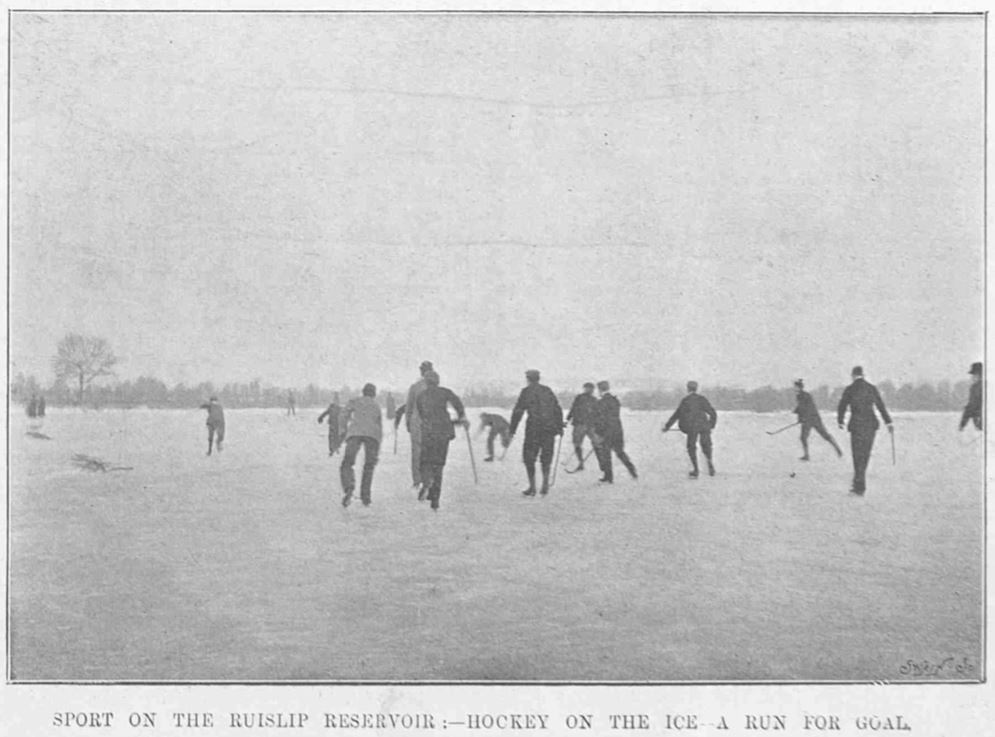 Sport On Ruislip Reservoir. Ice Hockey