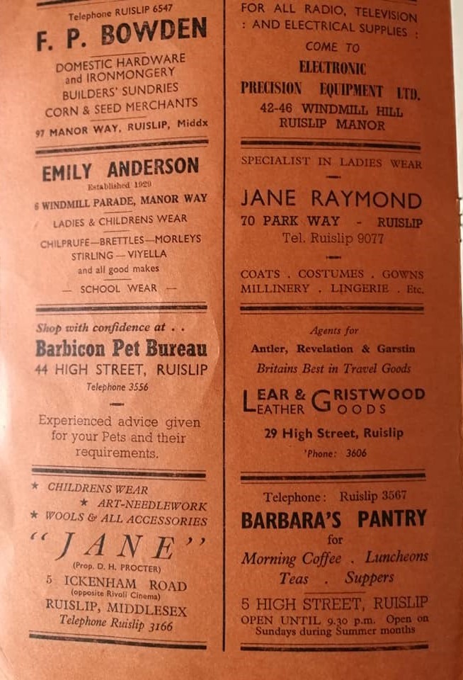 Jane Raymond Ruislip 