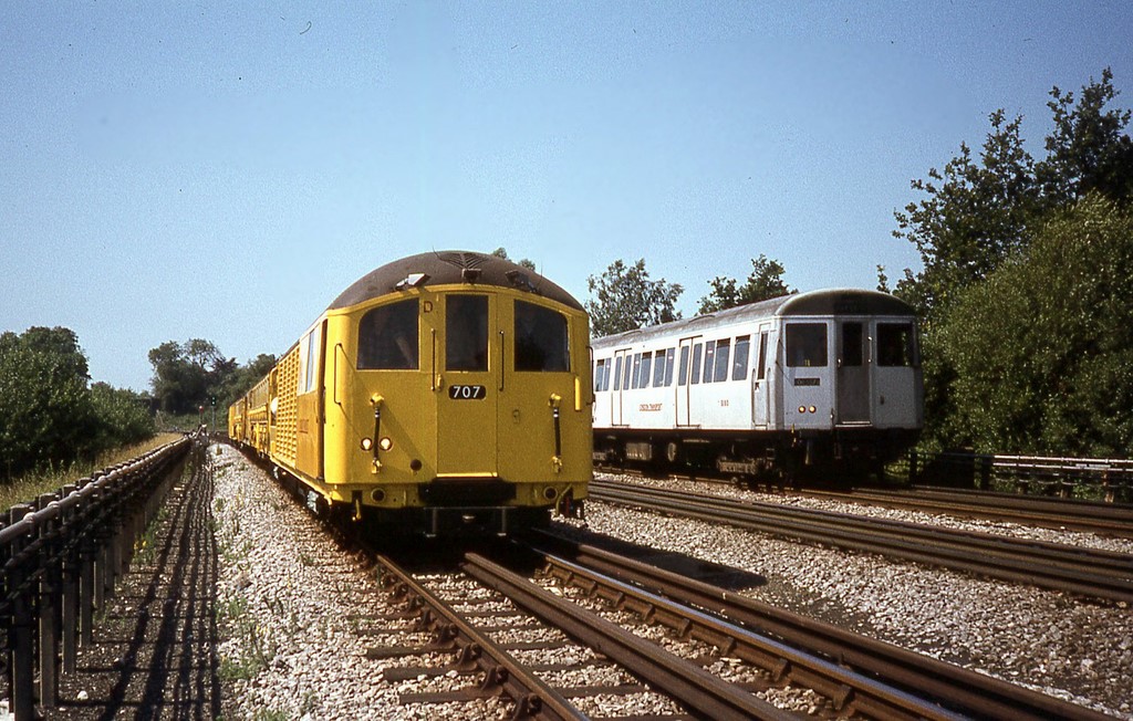 Old Tube Train And A Maintenance Train