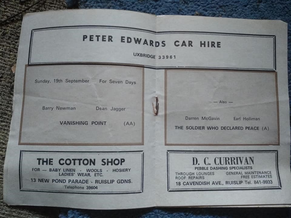Embassy Ruislip Programme Adverts 4