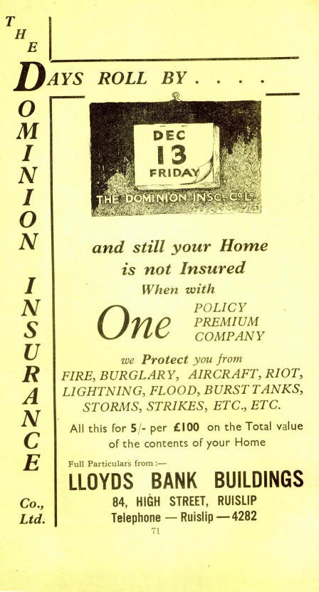 Dominion Household Insurance Ruislip
