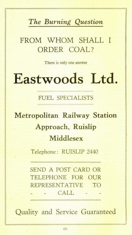 Eastwood Coal Merchants Ruislip