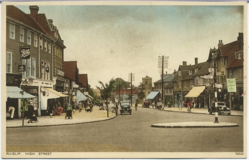 Colour Postcard Of Ruislip High Street 3
