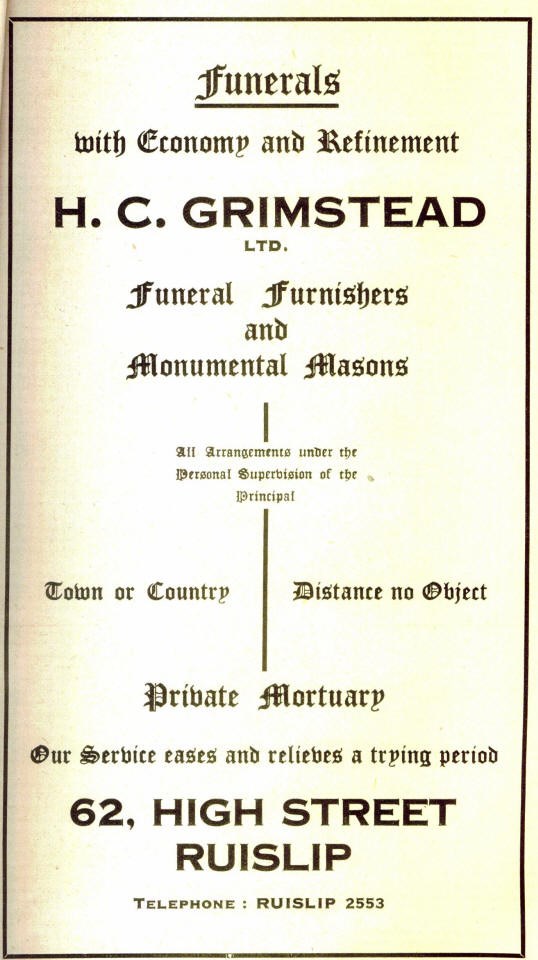 Grimstead Undertakers Ruislip