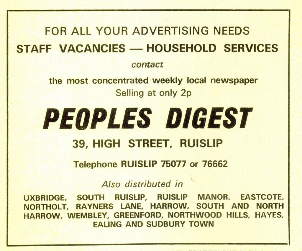 Ruislip Peoples Digest