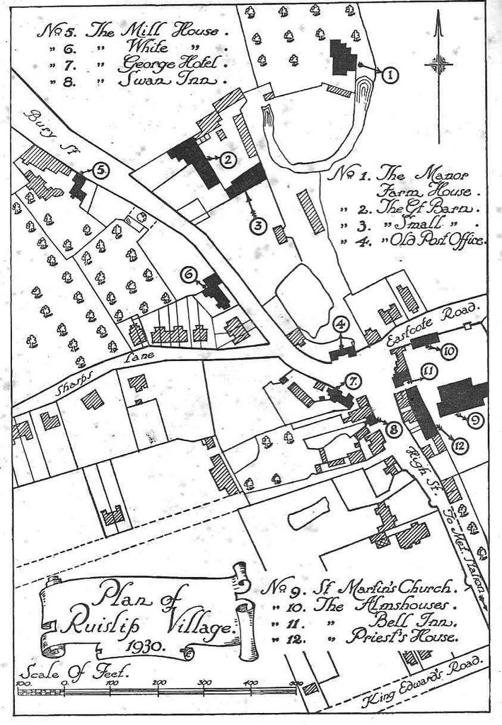 Plan Of Ruislip Village