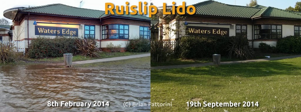 Flooding At Ruislip Lido 2014