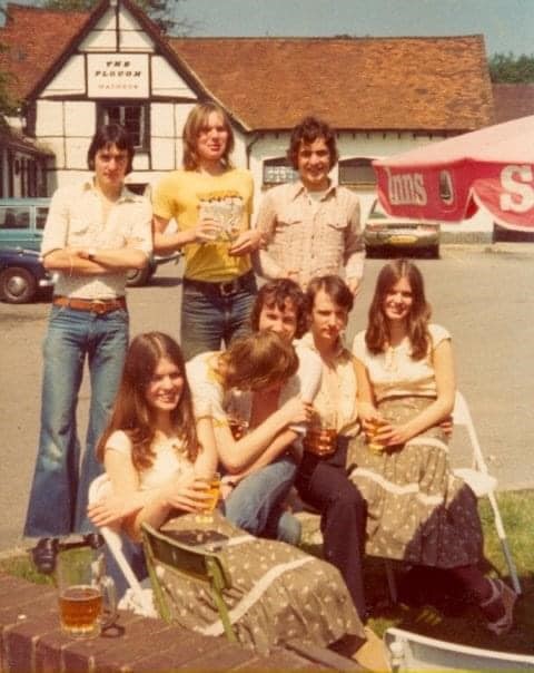 A Group Outside The Plough In The 1970'S