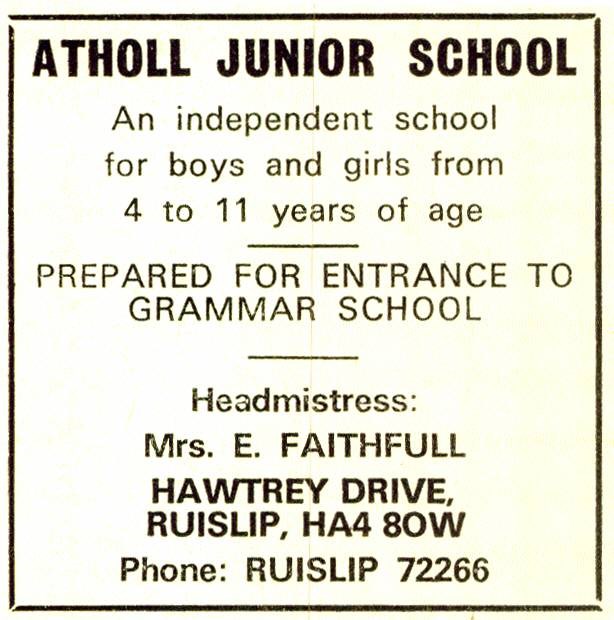 Atholl Junior School Ruislip