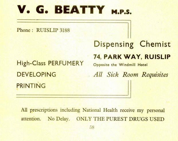 Beatty Chemist Ruislip