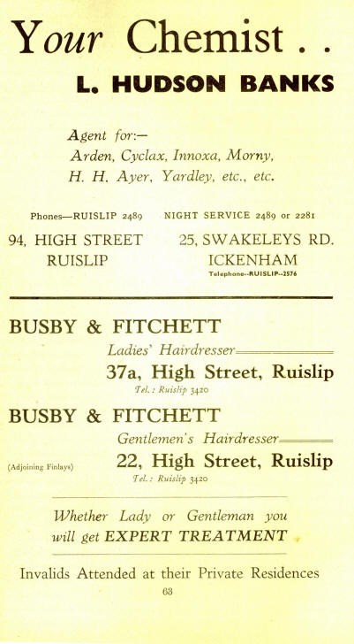 Fitchett Chemist Ruislip
