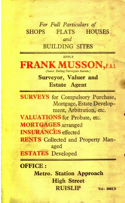 Frank Musson Ruislip