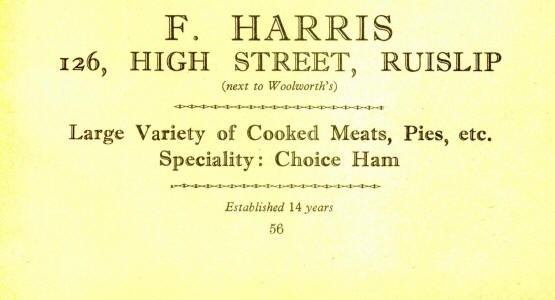 Harris Butchers Ruislip