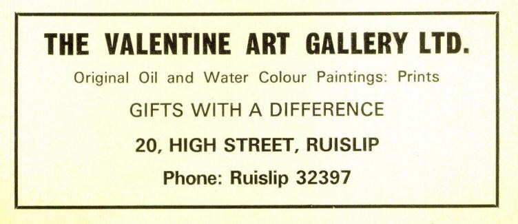 Valentine Art Gallery Ruislip