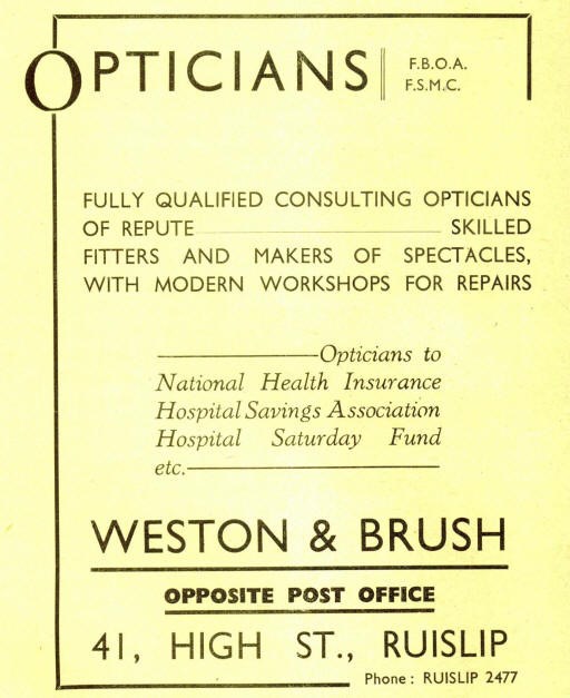 Weston Opticians Ruislip