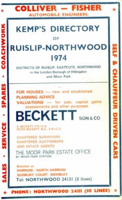 Kemps Directory Ruislip And Northwood