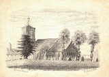 Exterior Line Drawing Of St Martin's Church Ruislip